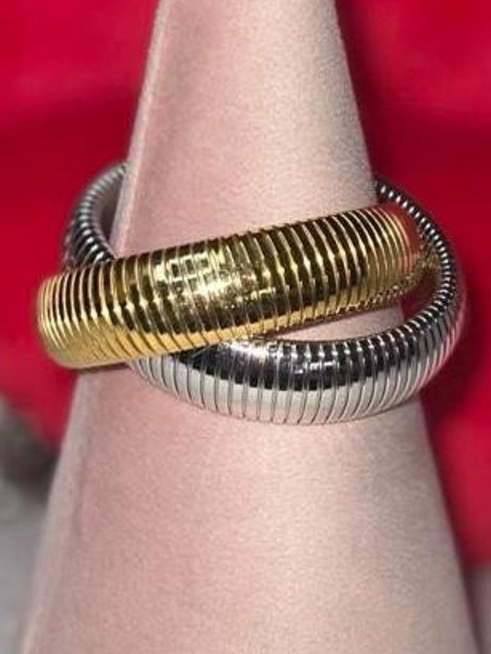 Janis savitt Gold plated brass and rhodium plated brass bangle